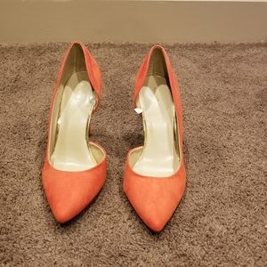 Heels, size 11, orange, excellent condition